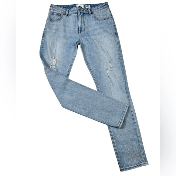 ASOS distressed straight leg jeans, 32x32, mid-wash denim - Picture 1 of 10